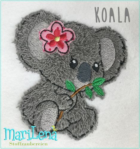 Koala doodle appliqué design