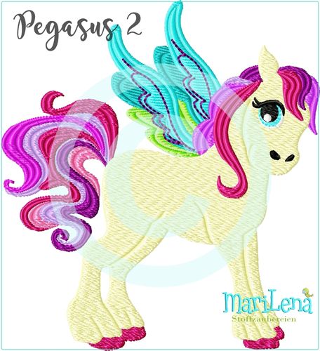 ♥ Pegasus ♥ filled design 5x7"