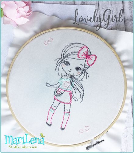 Hand embroidery pattern LovelyGirl