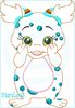 Embroidery design ♥ BabyMonsterGirl Appliqué 5x7"