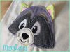 Raccoon Head 3D-Appliqué 4x4"