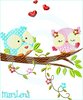 ♥ Owls in love  ♥ Filled 5x7"