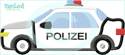 ♥ Police car 2 ♥ Appliqué 5x7"