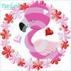 ♥ Flamingo ♥ Filled 4x4"