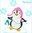 ♥ Fishing penguin ♥ Filled 4x4"