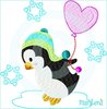 ♥ Penguin Balloon ♥ Filled 4x4"