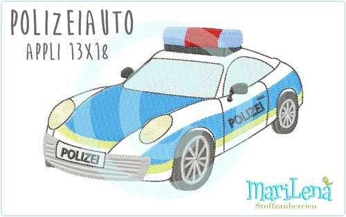 ♥ Rennauto Polizei ♥ Appli 13x18