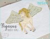 Pegasus doodle appliqué design