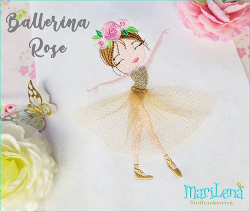 Ballerina Rose Version Tüllrock Applikation