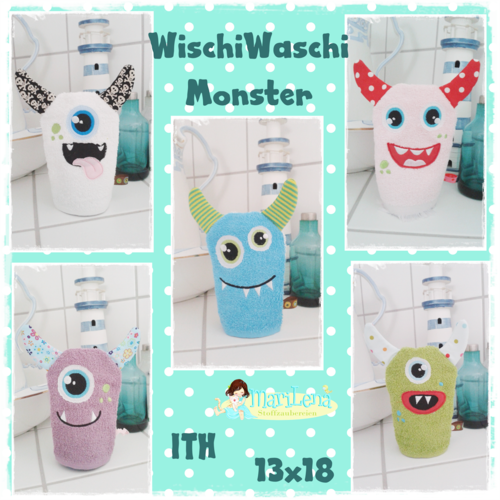 WashclothSet Monster 1 ITH